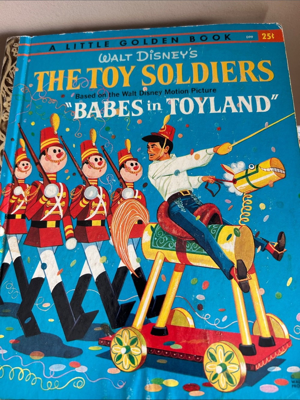 Disney Toy Soldiers 'Babes in Toyland' Little Golden Book - Blue, Red, Yellow